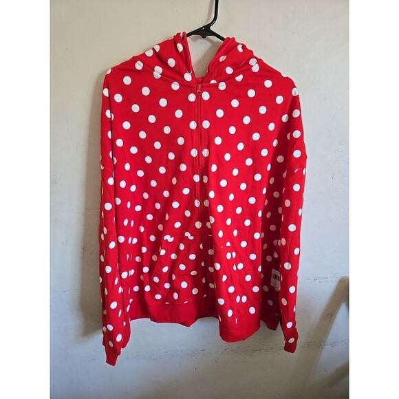 Disney Minnie Mouse XXL Authentic Sweatshirt Hoodie With Ears Bow NWT - Picture 6 of 7